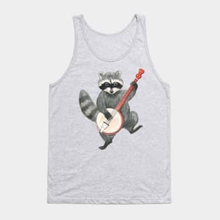 Banjo playing raccoon Tank Top